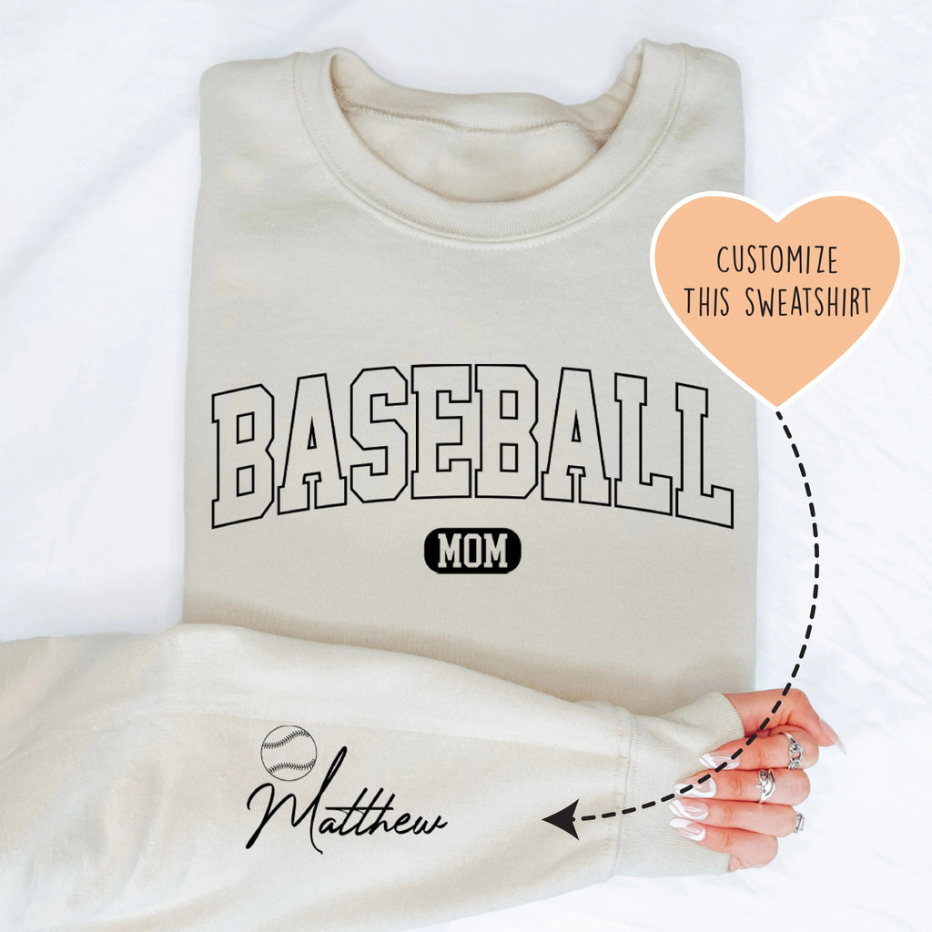 Custom Baseball Mom Sweatshirt - WonderingCloth