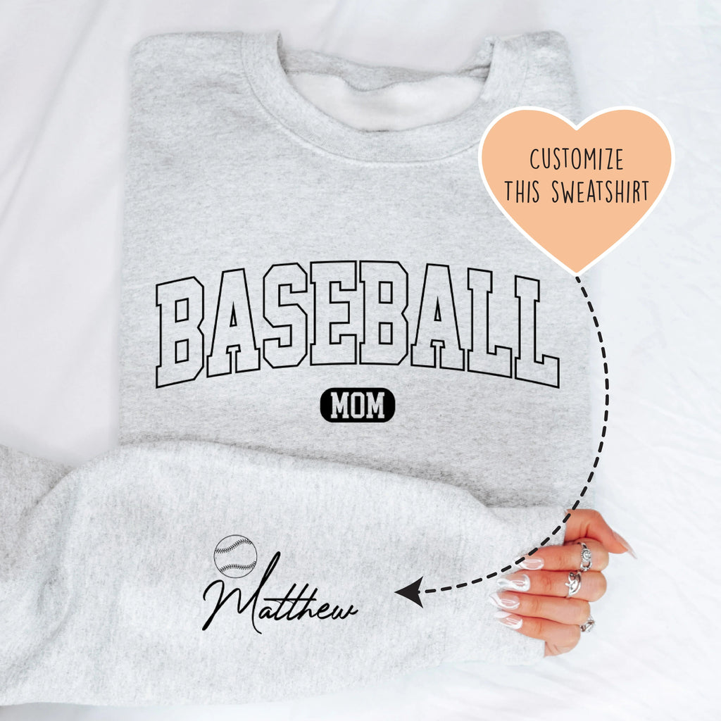 Custom Baseball Mom Sweatshirt - WonderingCloth