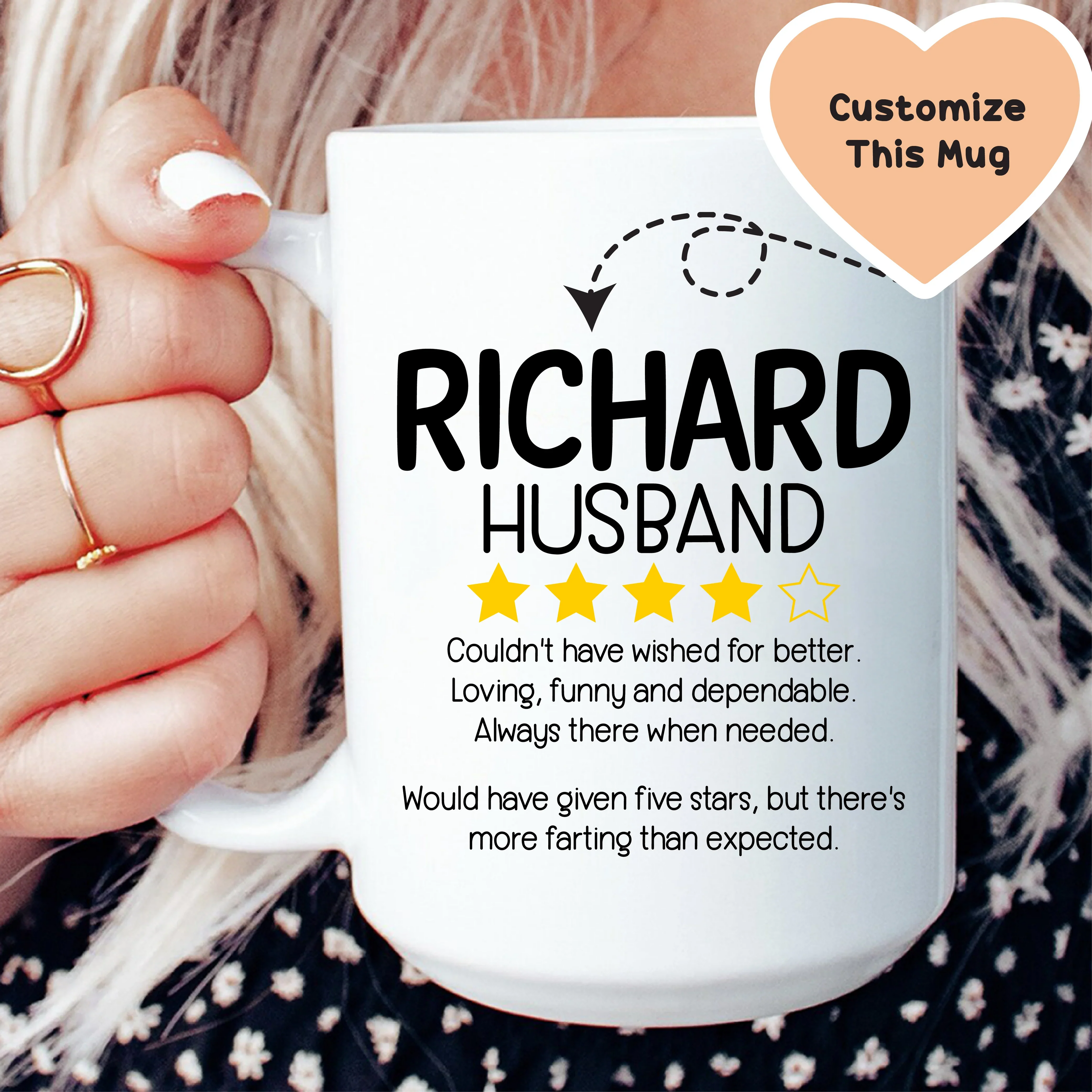 Custom Husband Rating Mug - WonderingCloth