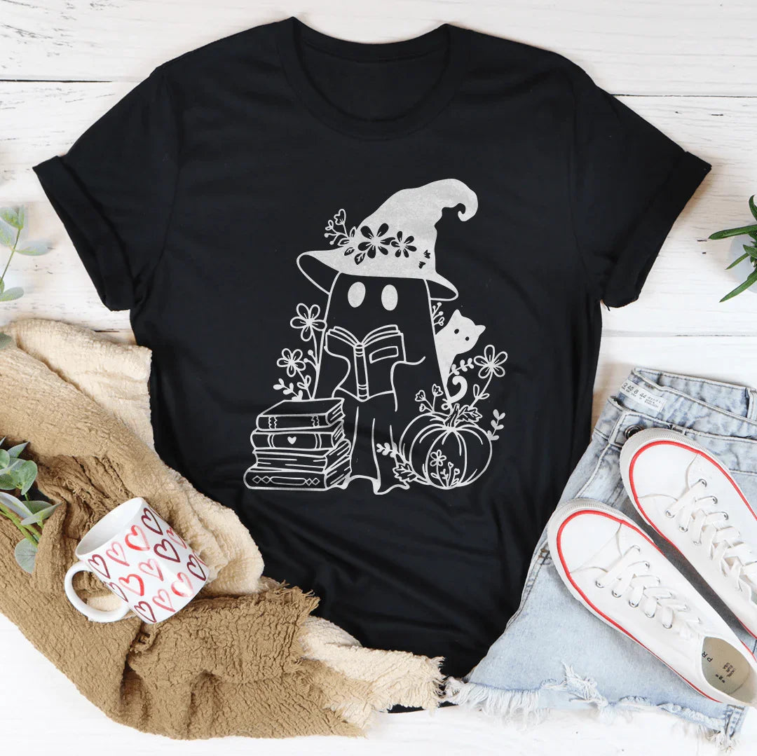 Cute Witch Ghost Tee - WonderingCloth