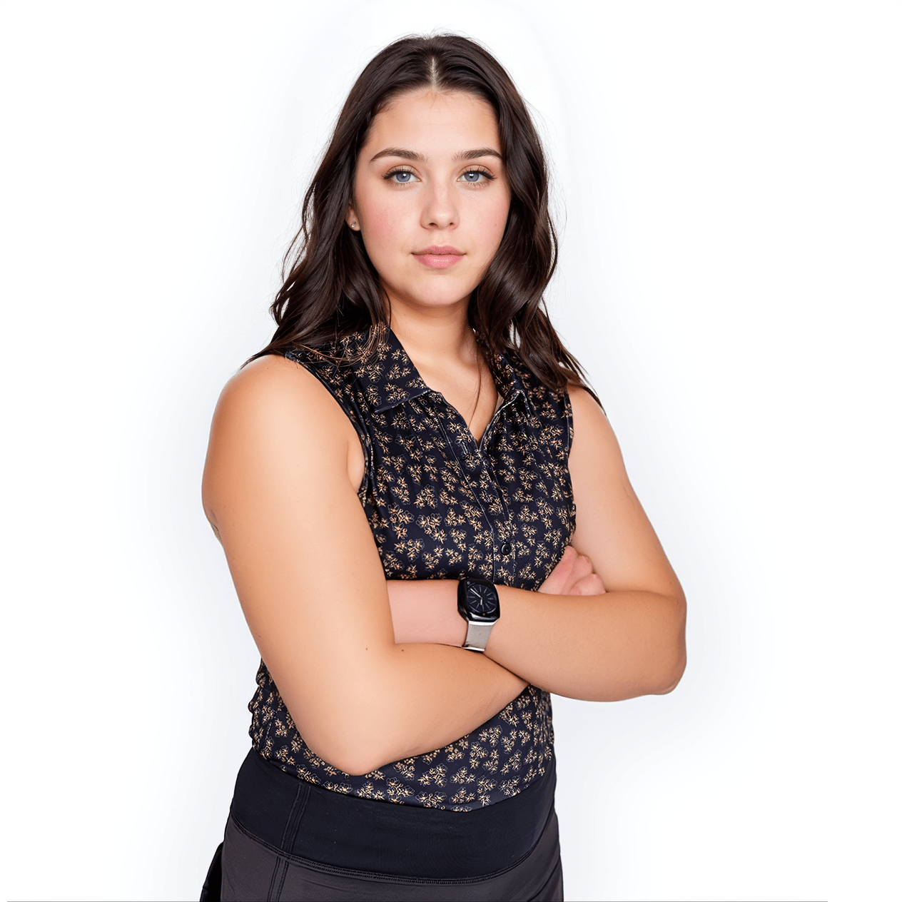 Dark Floral Women's (Sleeveless) Polos - WonderingCloth