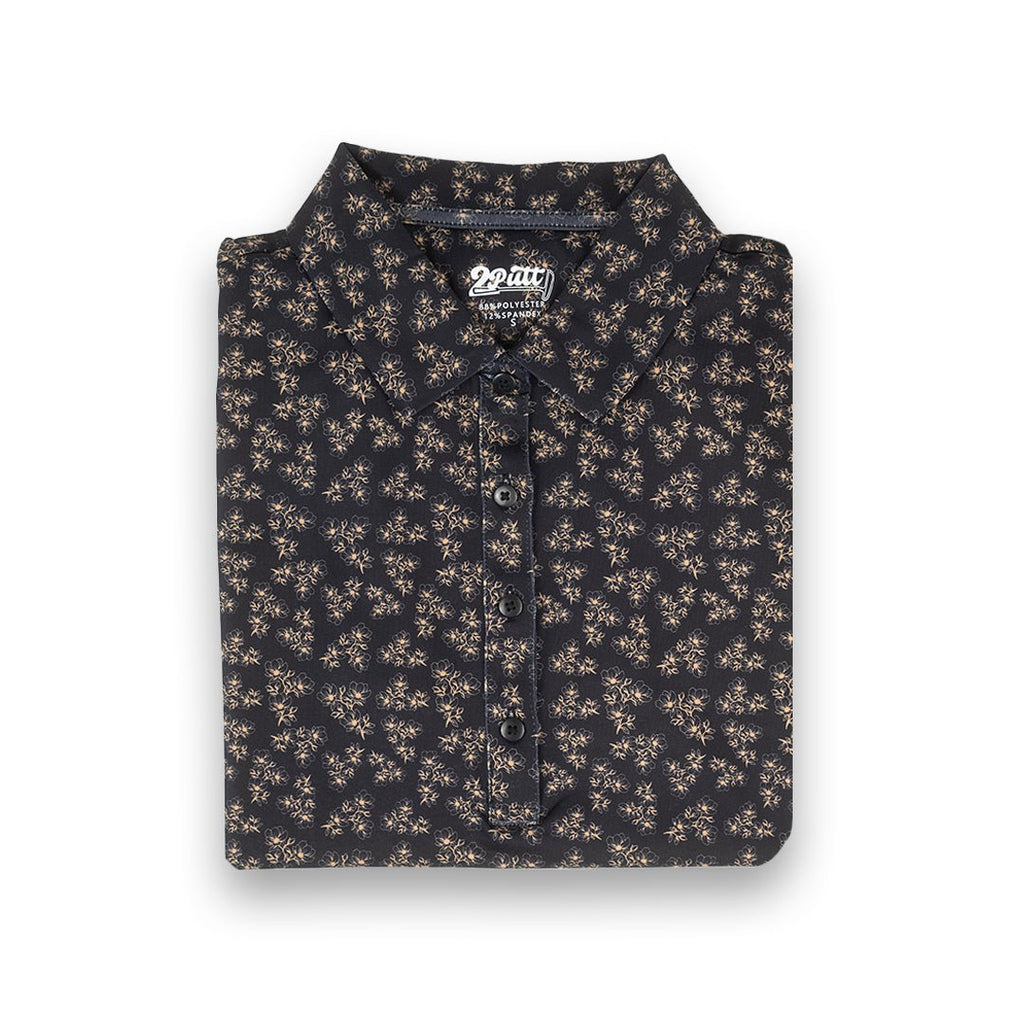 Dark Floral Women's (Sleeveless) Polos - WonderingCloth