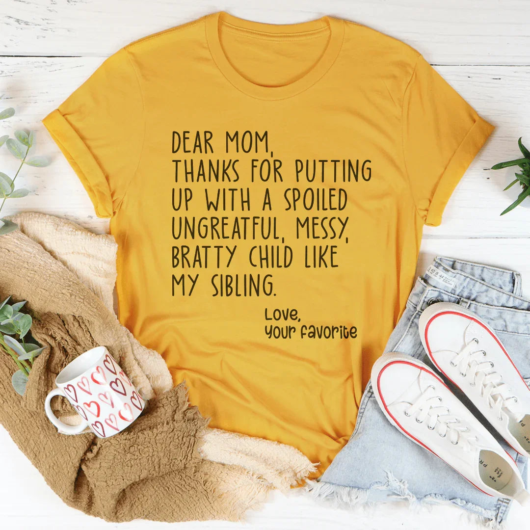 Dear Mom Tee - WonderingCloth