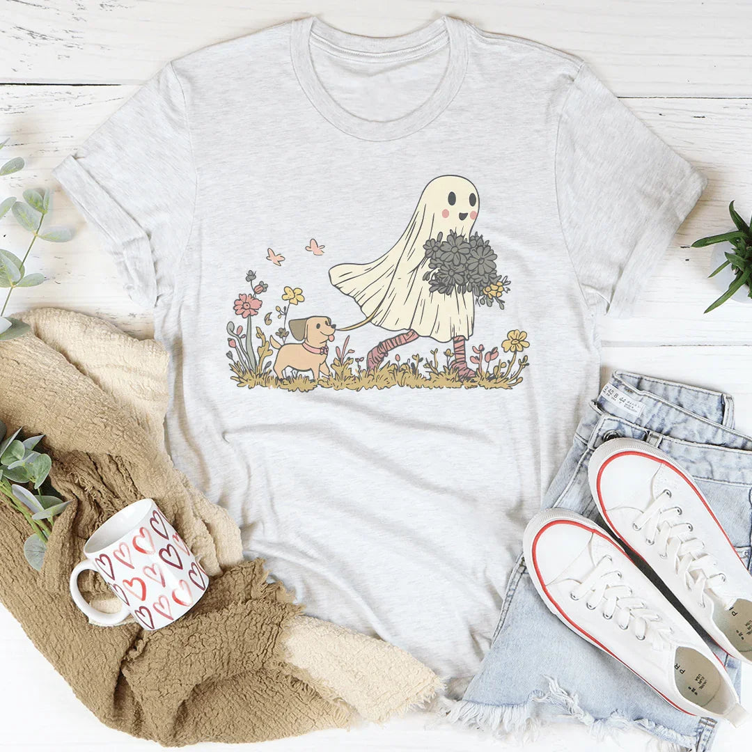 Dog Ghost Mom Tee - WonderingCloth