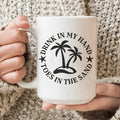 Drink In My Hand Toes In The Sand  Ceramic Mug 15 oz - WonderingCloth