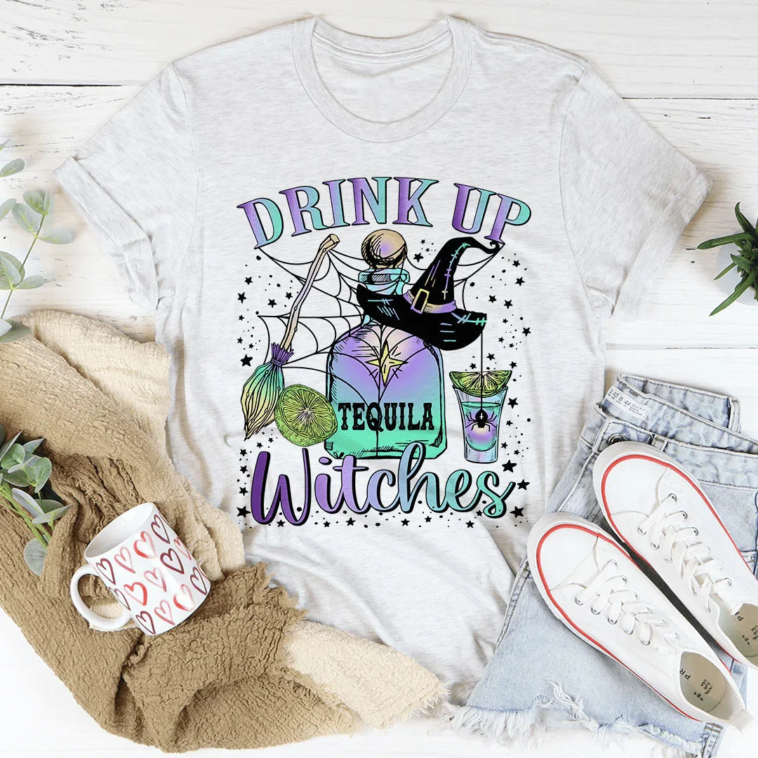 Drink Up Witches Tequila Tee - WonderingCloth