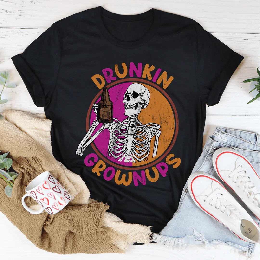 Drunkin Grownups Tee - WonderingCloth