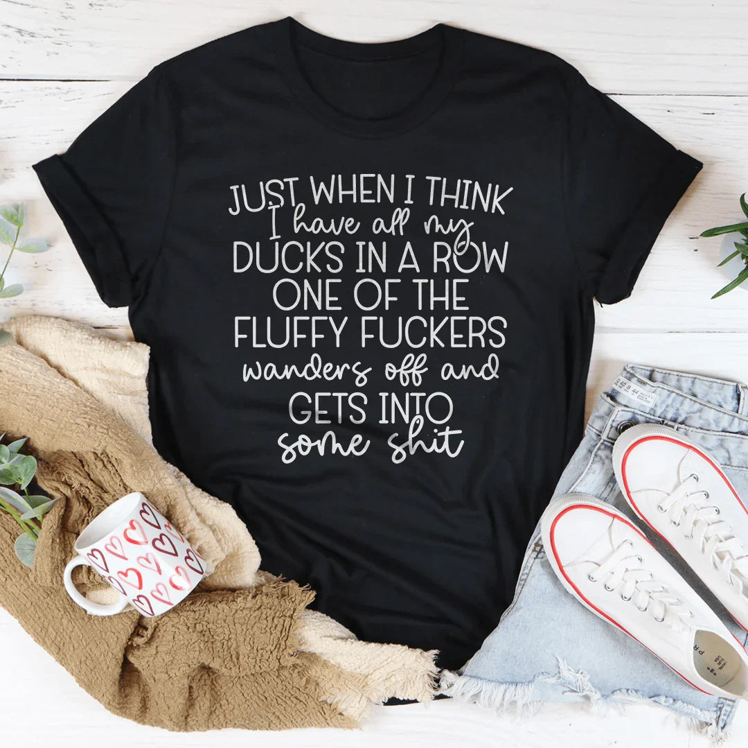 Ducks In A Row Tee - WonderingCloth