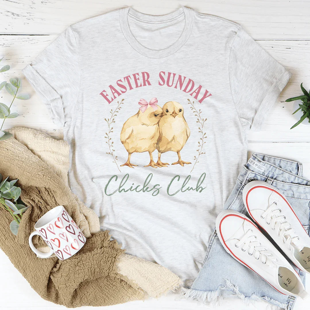 Easter Sunday Chicks Club Tee - WonderingCloth