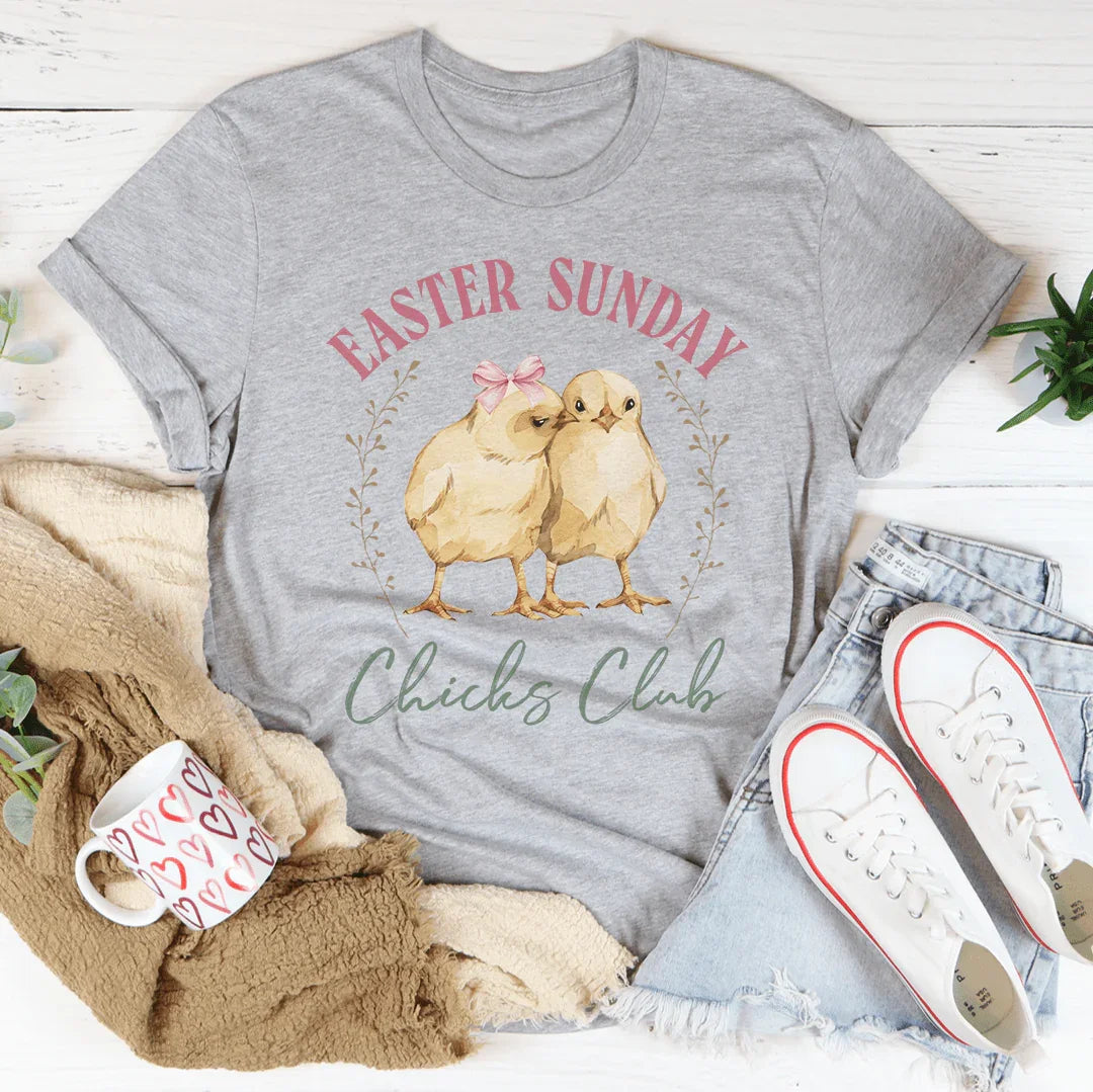 Easter Sunday Chicks Club Tee - WonderingCloth