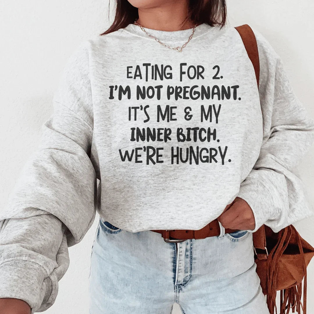 Eating For Two Sweatshirt - WonderingCloth