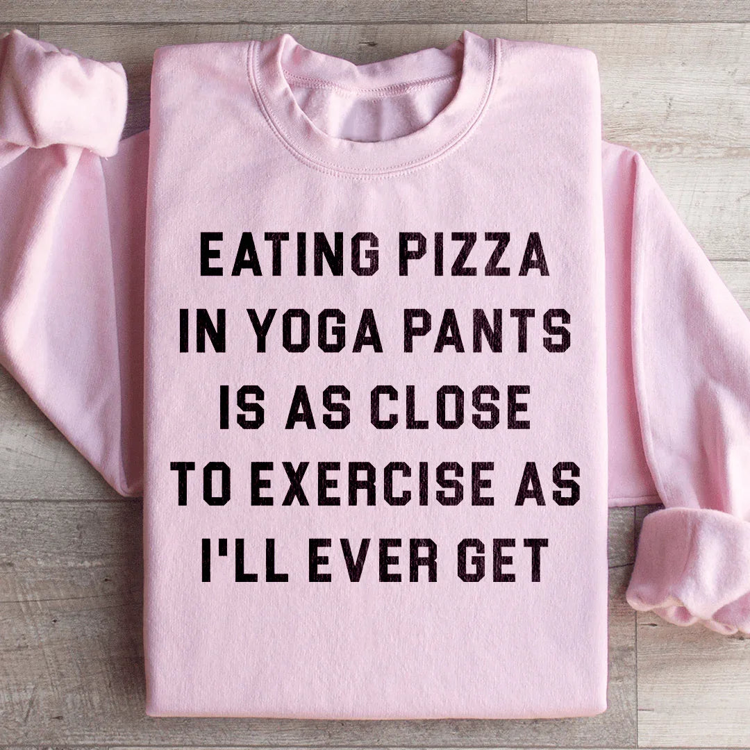 Eating Pizza Sweatshirt - WonderingCloth