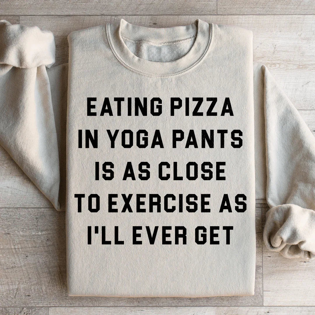 Eating Pizza Sweatshirt - WonderingCloth