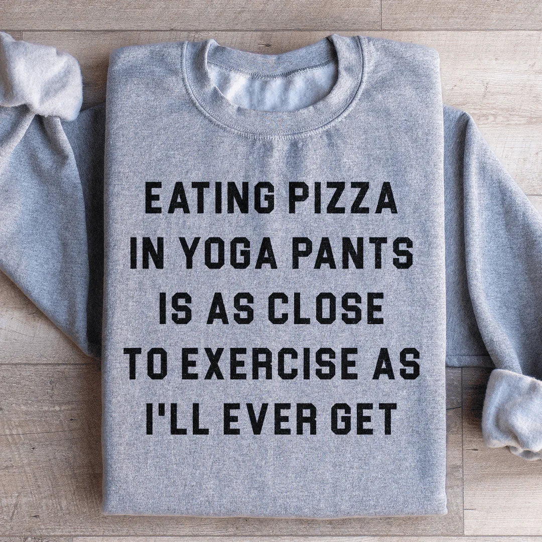 Eating Pizza Sweatshirt - WonderingCloth