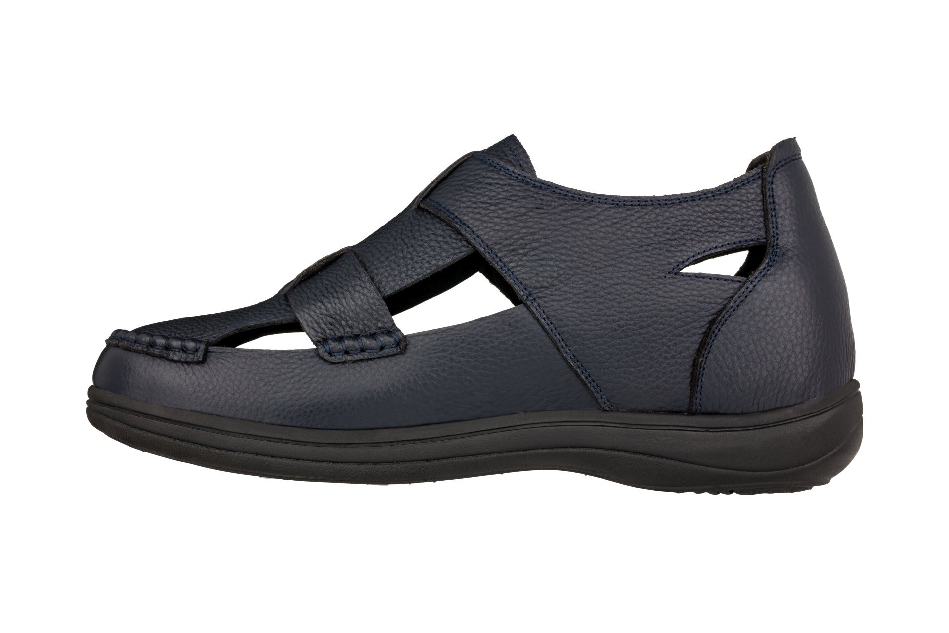 CALTO - K2663 - 3.2 Inches Taller (Navy) - Casual Fisherman Sandal - WonderingCloth