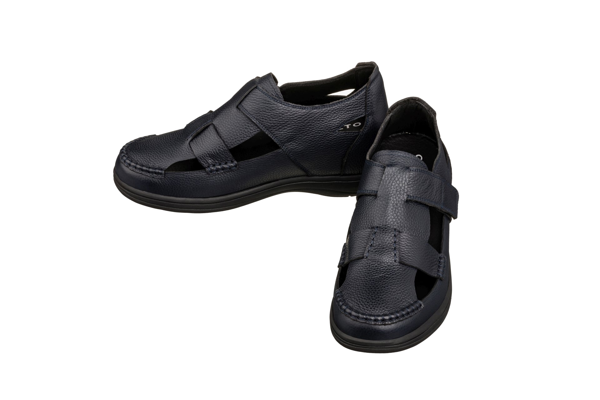 CALTO - K2663 - 3.2 Inches Taller (Navy) - Casual Fisherman Sandal - WonderingCloth