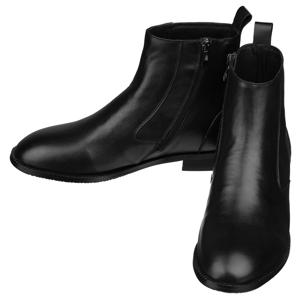 TOTO - K33092 - 2.6 Inches Taller (Black) - Zipper Boot - WonderingCloth