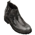 CALTO - K8991 - 3.6 Inches Taller (Grey) - Patent Leather Boot - WonderingCloth