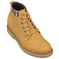CALTO - YH7830 - 3.2 Inches (Khaki) - Nubuck Boots - WonderingCloth