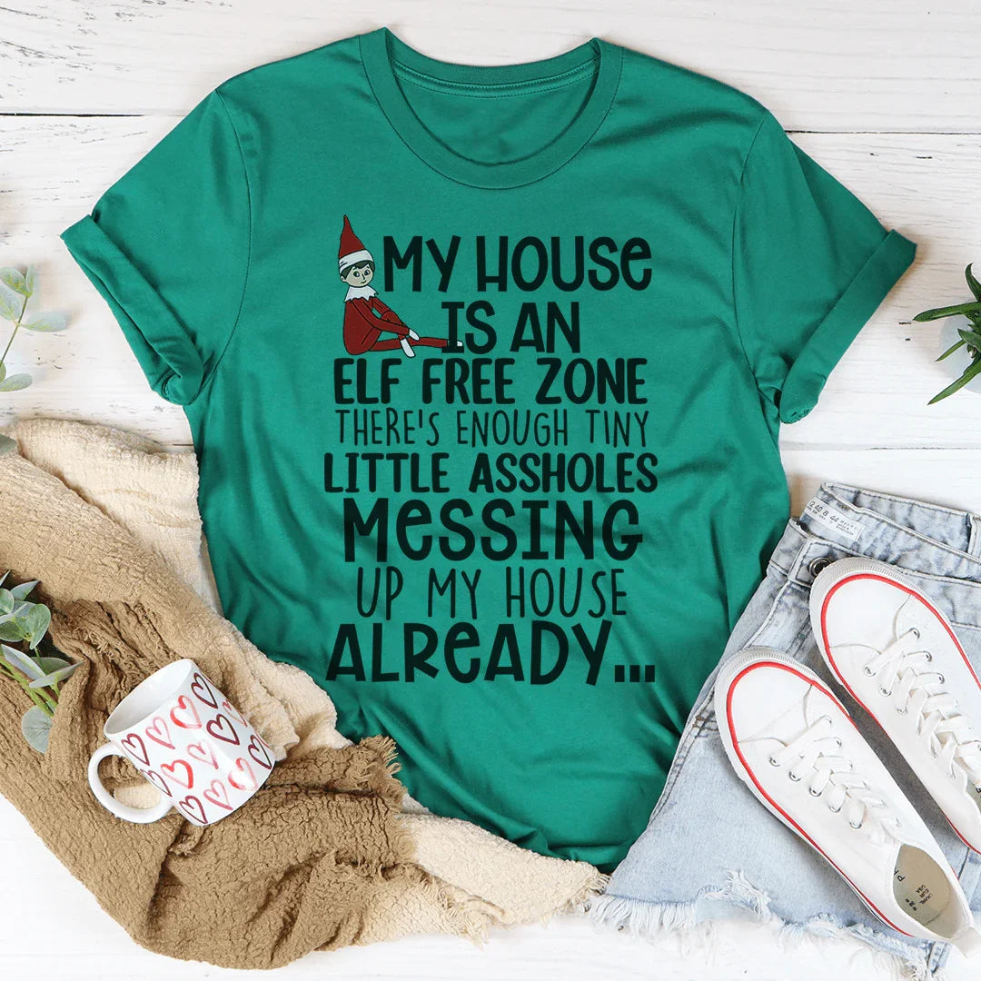 Elf Free Zone Tee - WonderingCloth