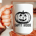Empty Inside Pumpkin Ceramic Mug 15 oz - WonderingCloth