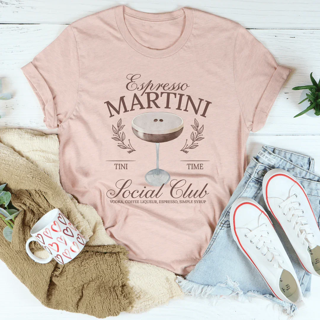 Espresso Martini Social Club Tee - WonderingCloth