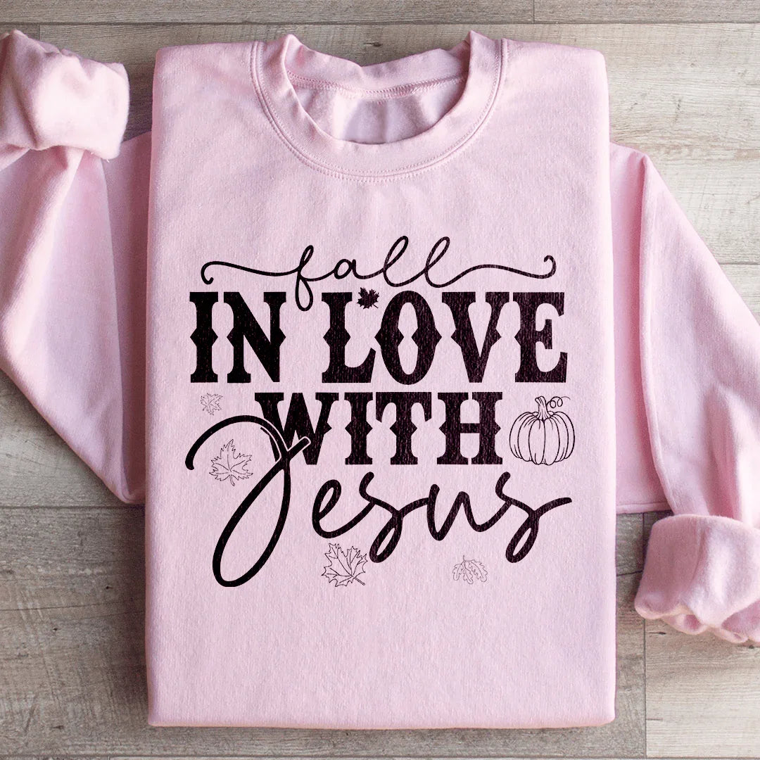 Fall In Love With Jesus Sweatshirt - WonderingCloth