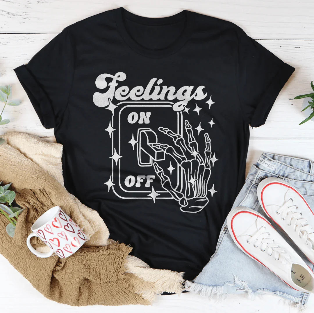 Feeling On And Off Tee - WonderingCloth