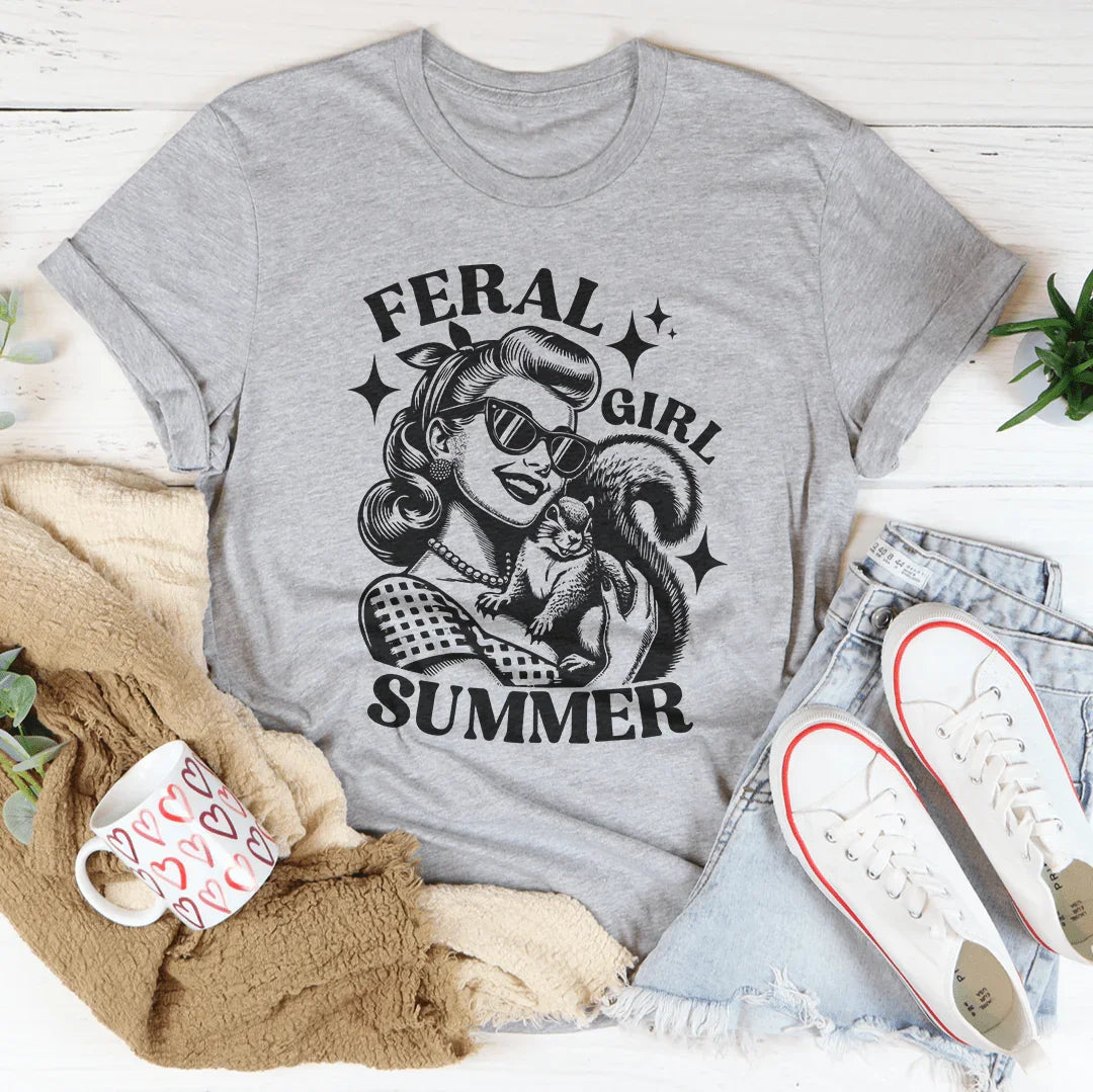 Feral Girl Summer Tee - WonderingCloth