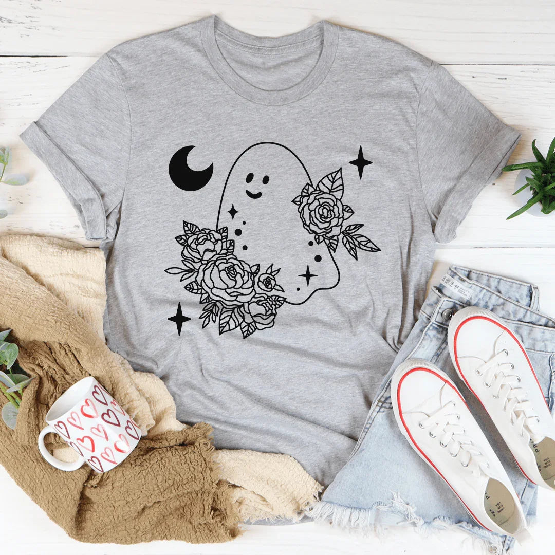 Floral Ghost Tee - WonderingCloth