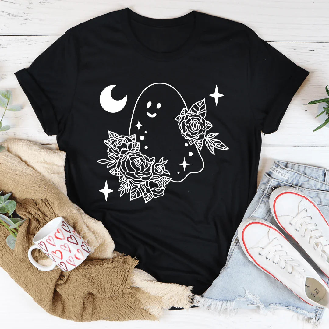 Floral Ghost Tee - WonderingCloth