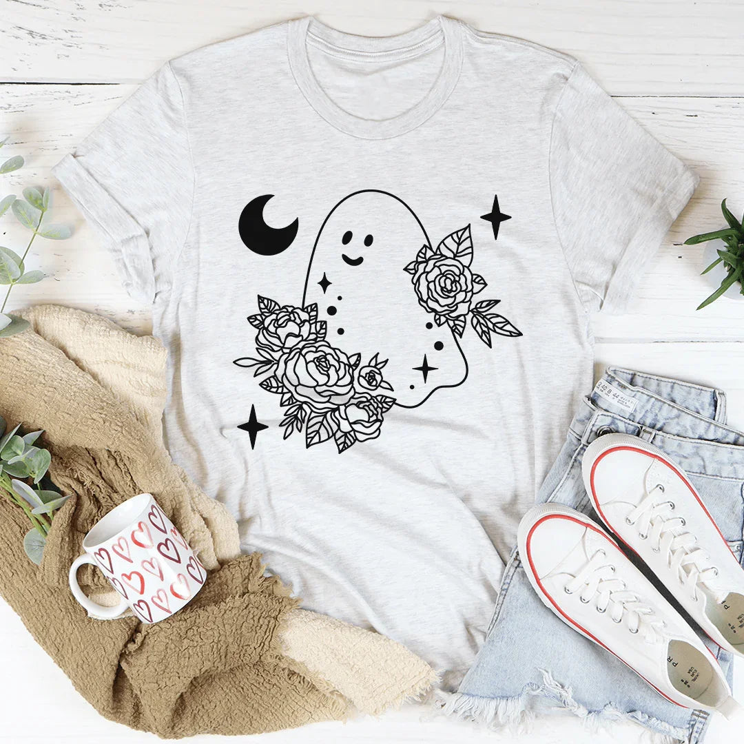 Floral Ghost Tee - WonderingCloth