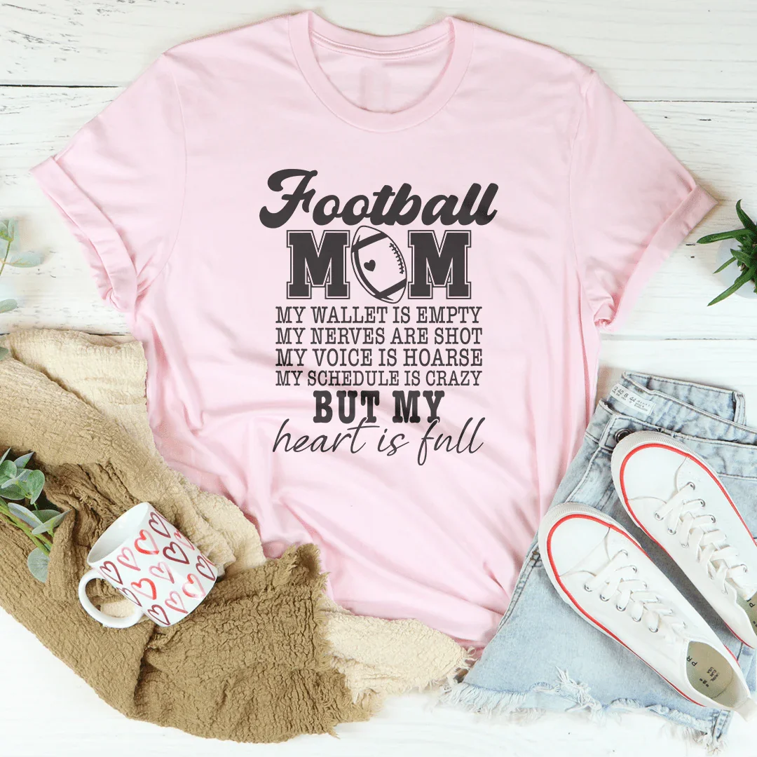 Football Mom My Wallet Is Empty Tee - WonderingCloth