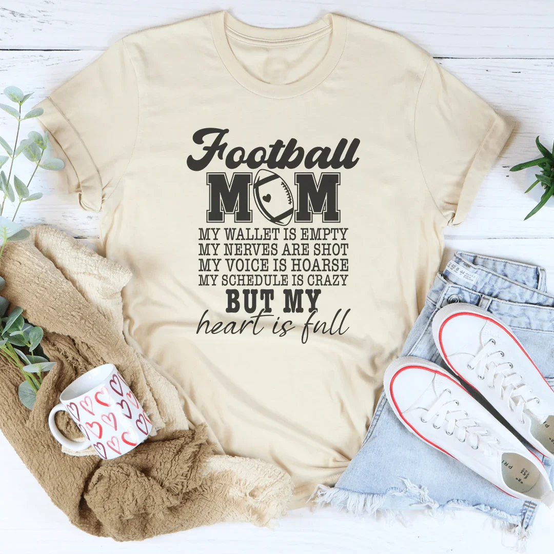 Football Mom My Wallet Is Empty Tee - WonderingCloth