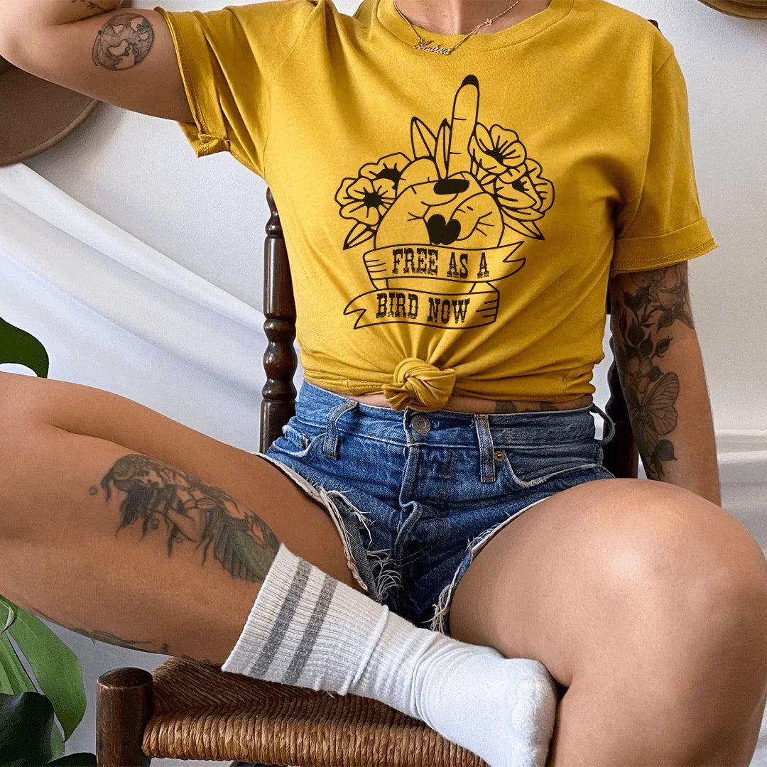 Free As A Bird Now Tee - WonderingCloth