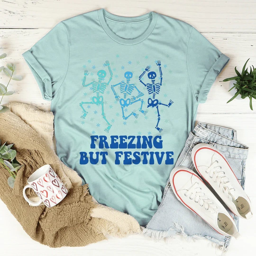 Freezing But Festive Tee - WonderingCloth