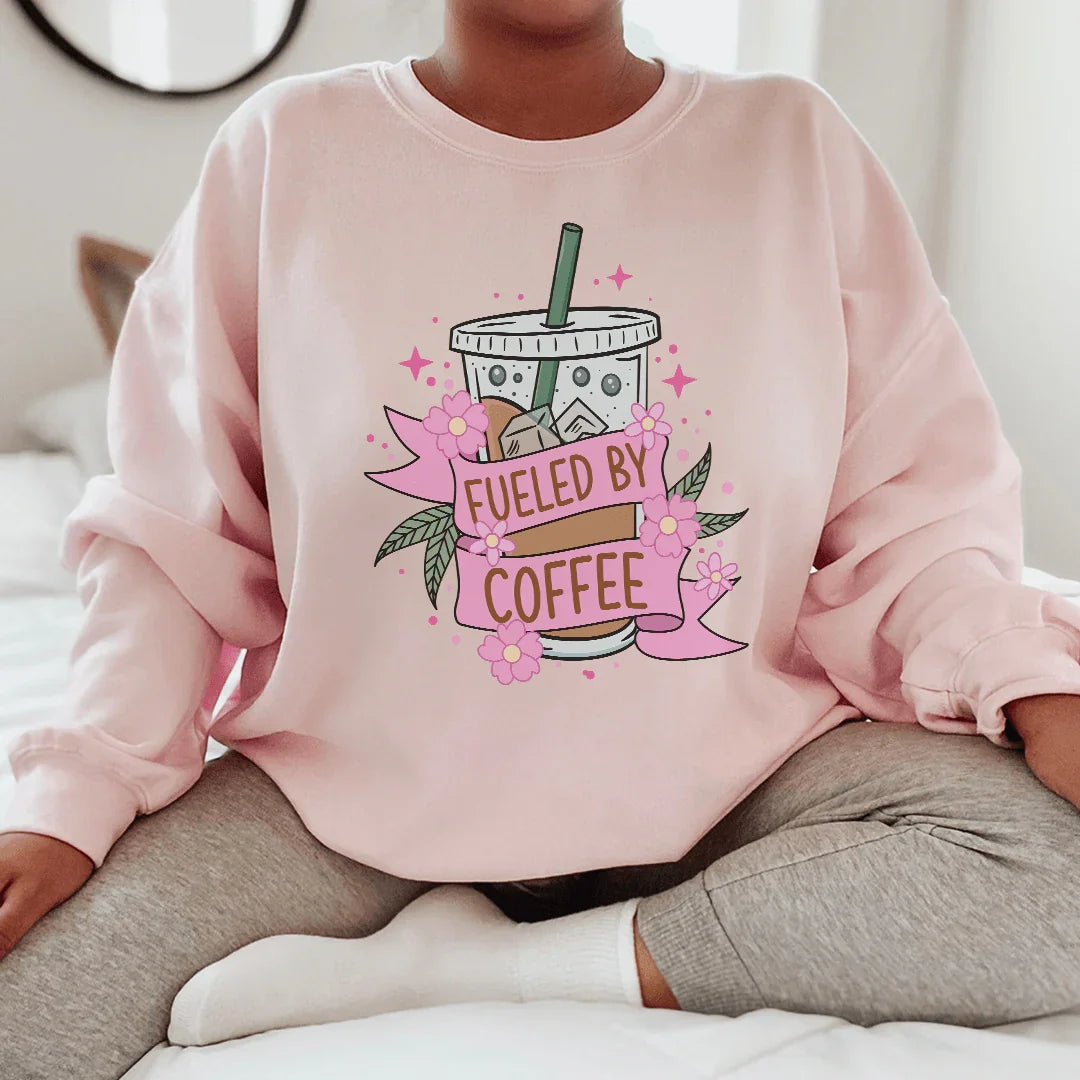 Fueled By Coffee Sweatshirt - WonderingCloth