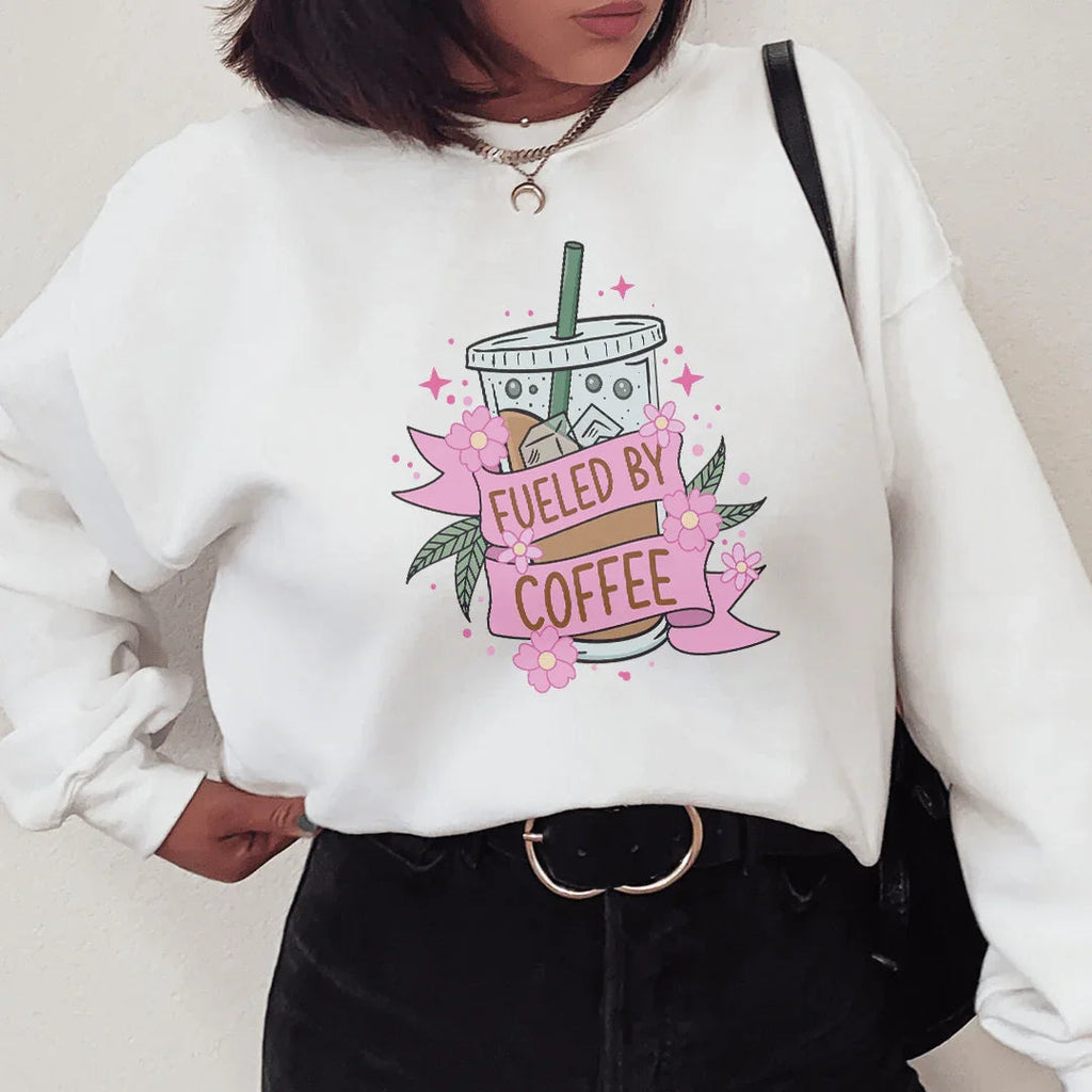 Fueled By Coffee Sweatshirt - WonderingCloth