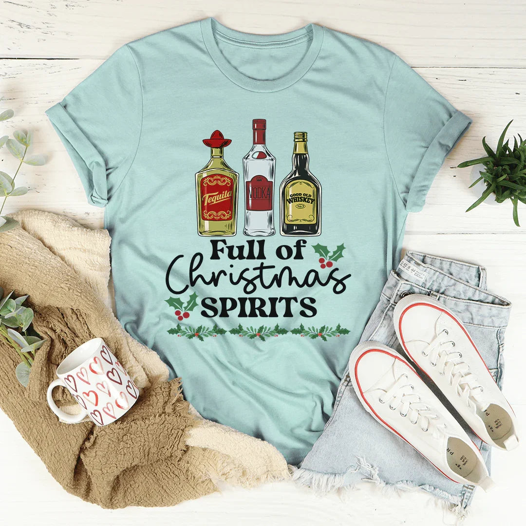 Full Of Christmas Spirits Tee - WonderingCloth