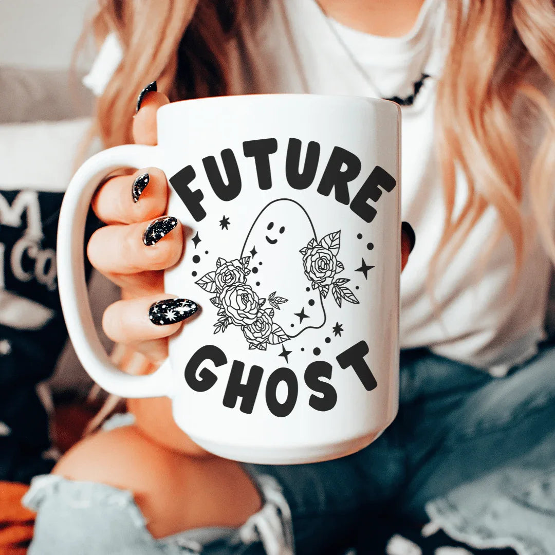 Future Ghost Ceramic Mug 15oz - WonderingCloth
