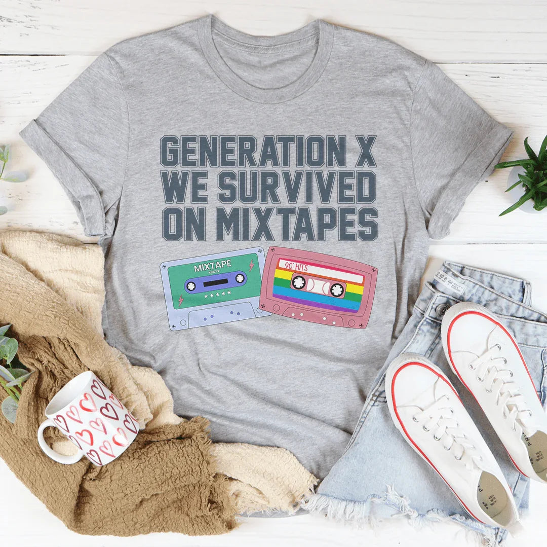 Generation X We Survived On Mixtapes Tee - WonderingCloth