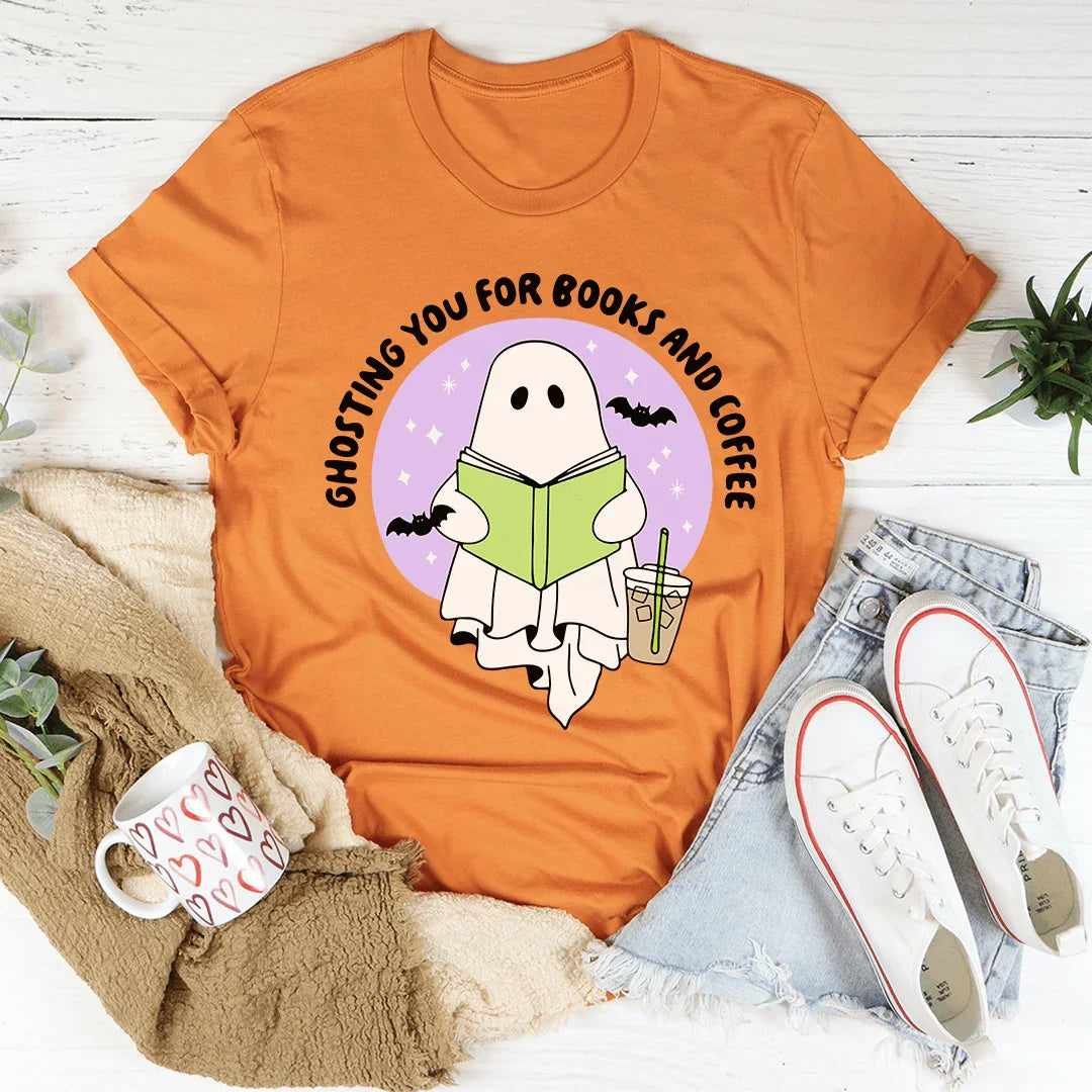 Ghosting You For Books Tee - WonderingCloth