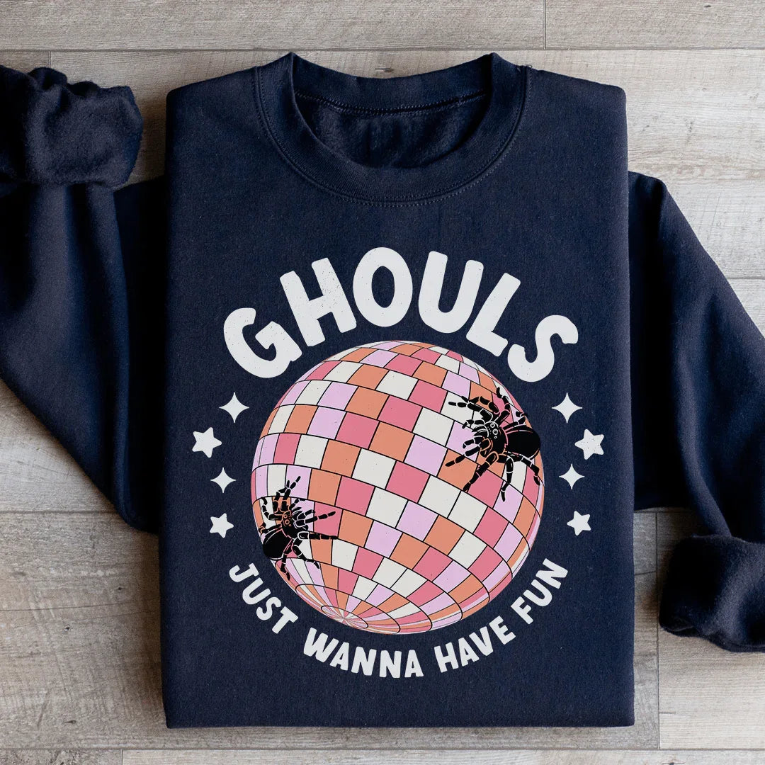 Ghouls Just Wanna Have Fun Retro Sweatshirt - WonderingCloth