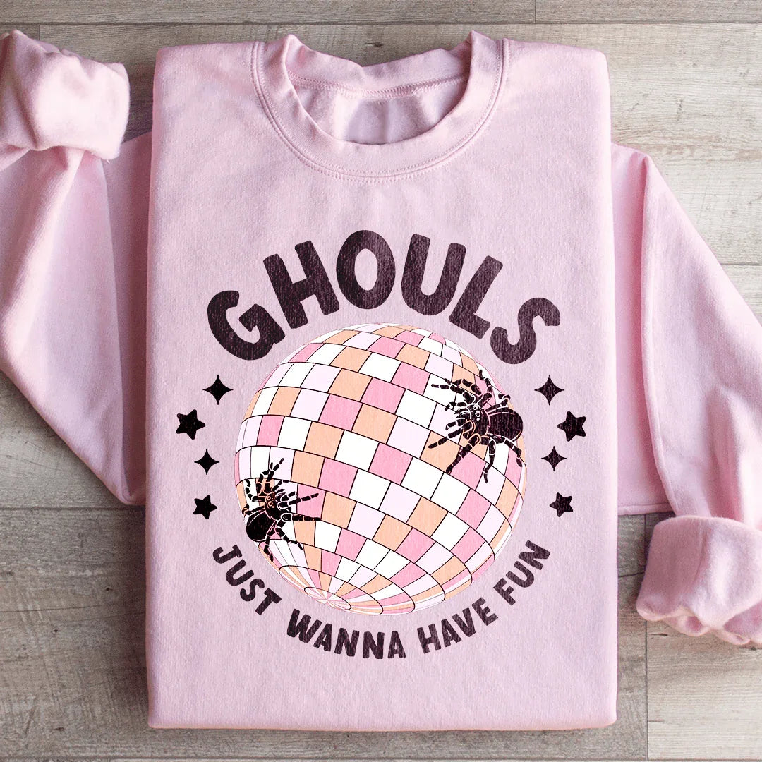 Ghouls Just Wanna Have Fun Retro Sweatshirt - WonderingCloth
