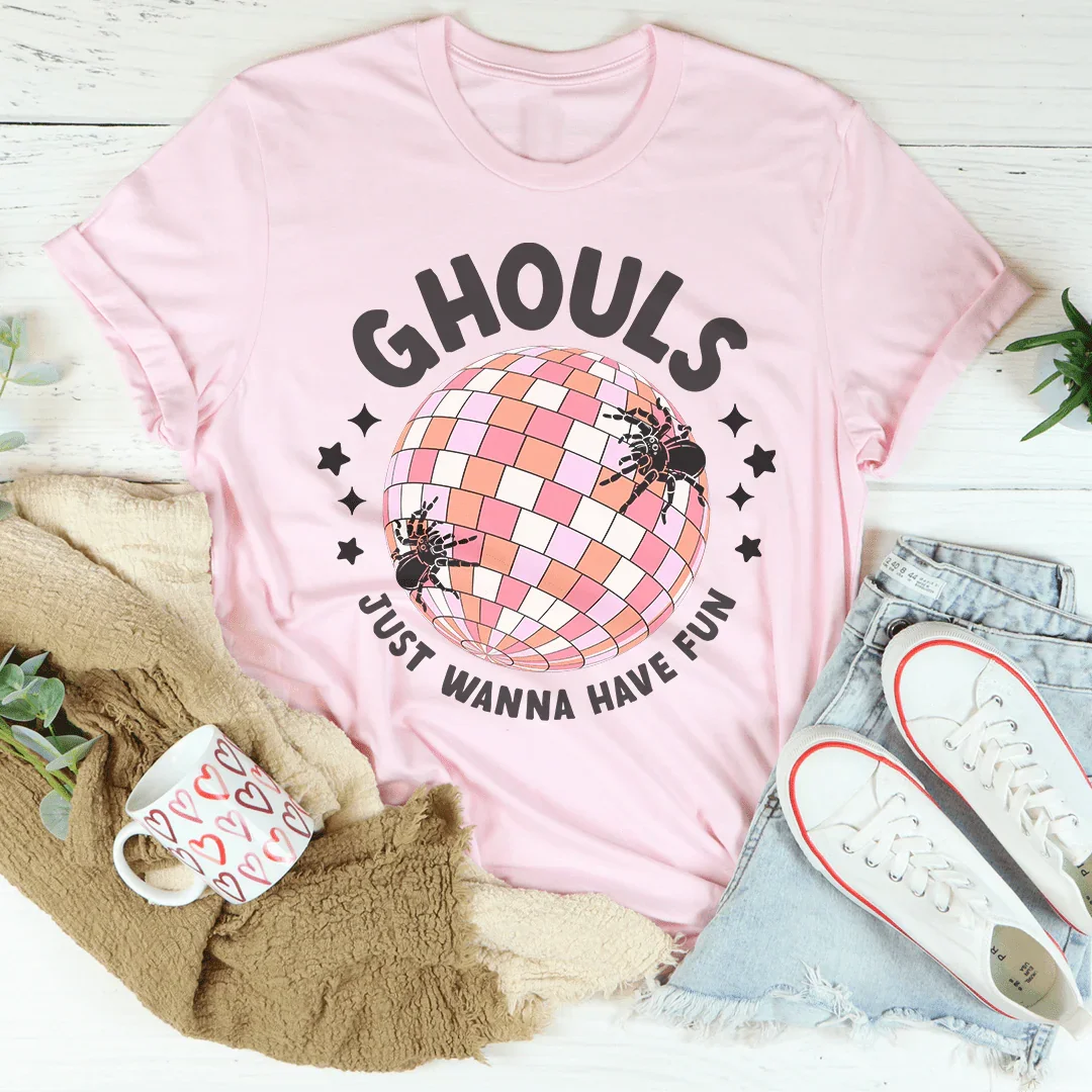 Ghouls Just Wanna Have Fun Retro Tee - WonderingCloth