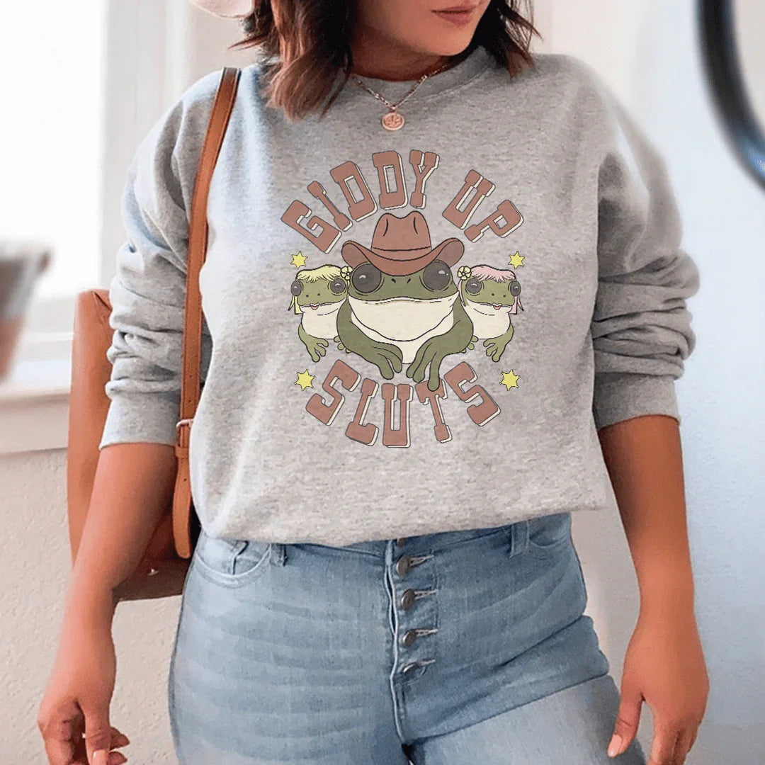 Giddy Up Sweatshirt - WonderingCloth