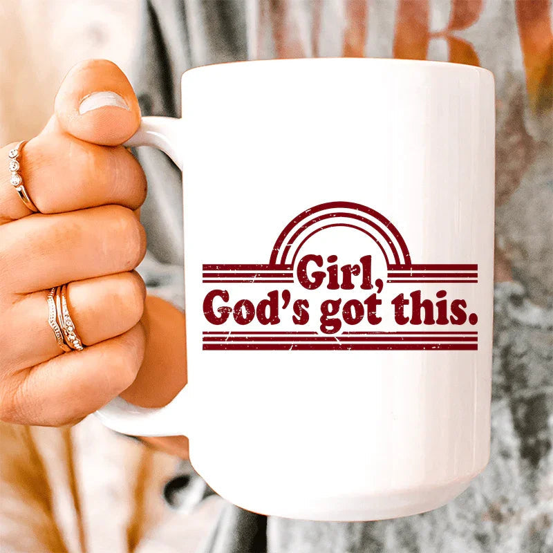 Girl God's Got This Ceramic Mug 15 oz - WonderingCloth