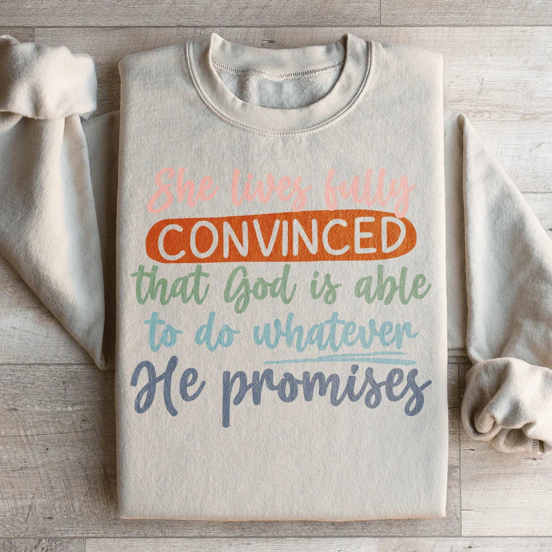 God Is Able To Do Whatever He Promises Sweatshirt - WonderingCloth