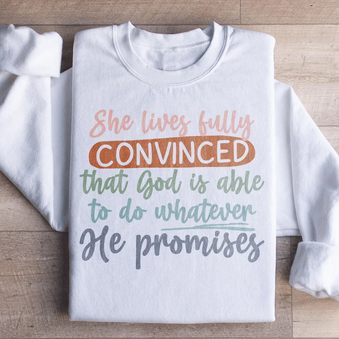 God Is Able To Do Whatever He Promises Sweatshirt - WonderingCloth