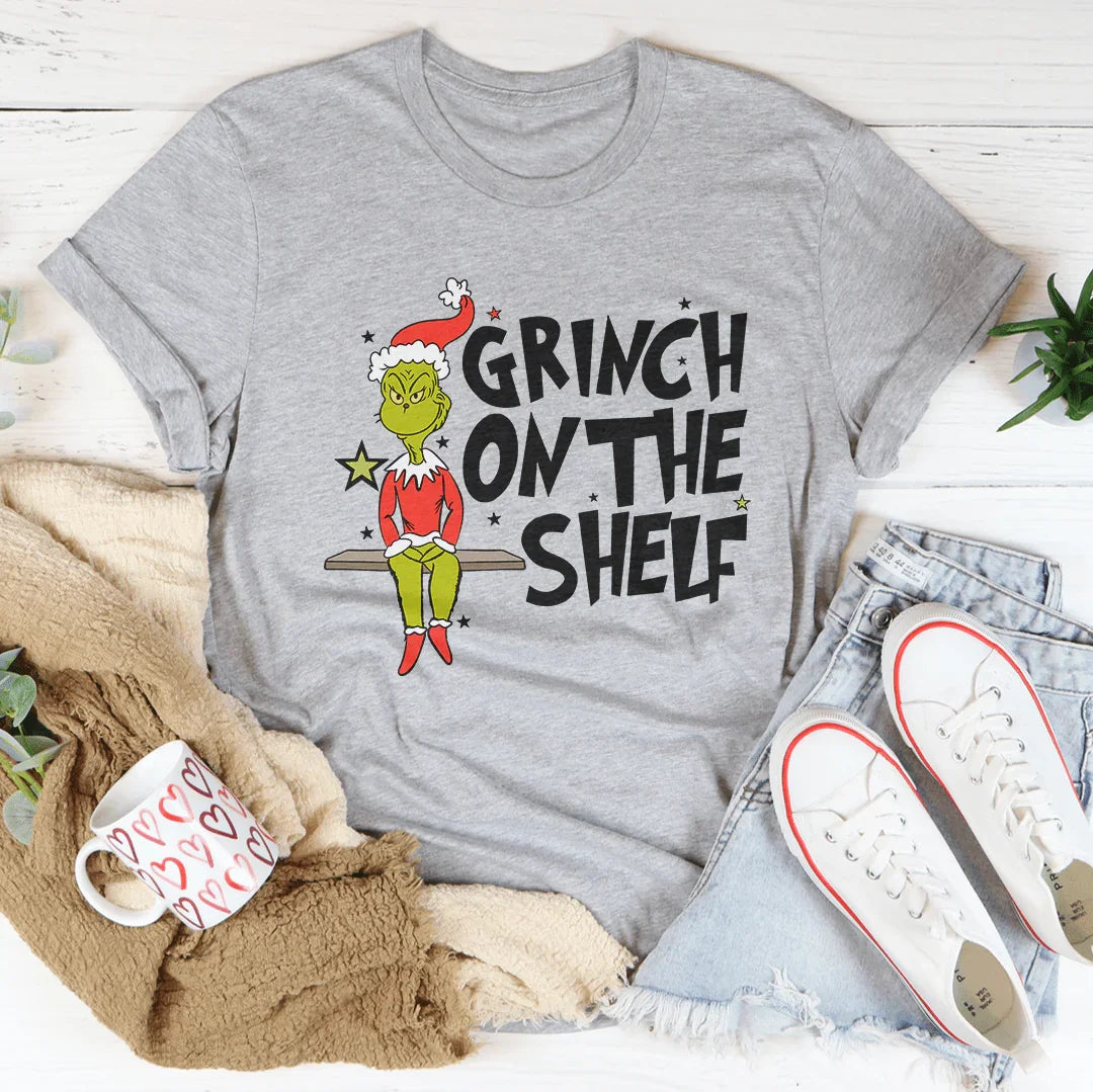 Grinch On The Shelf Tee - WonderingCloth